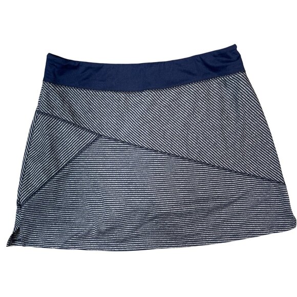 Lola Womens Striped Skort M/L Navy Stripe Athleisure Sporty Tenniscore Preppy 90 - Picture 3 of 4